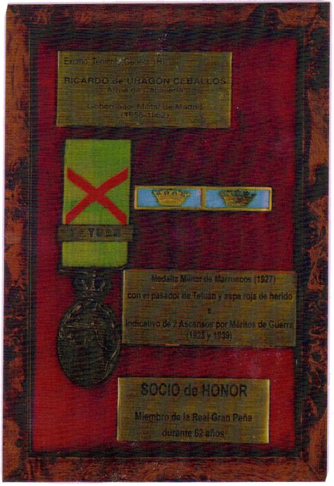 General Uhagón Medallas
