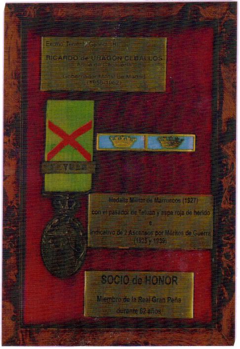 General Uhagón Medallas